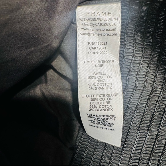 New Frame Nina Black Puff Sleeve Cropped Blouse Size Medium - Picture 11 of 13